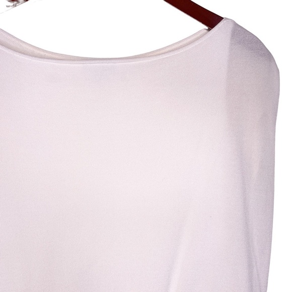 WORTH New York Double Layer Sleeveless Knit Banded Hem Top Size Medium in White - Picture 7 of 13